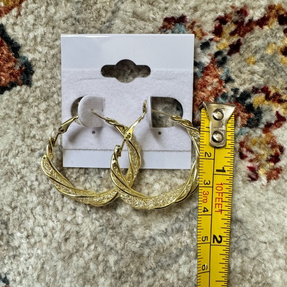 Gold Hoop Earrings - Picture 3 of 3
